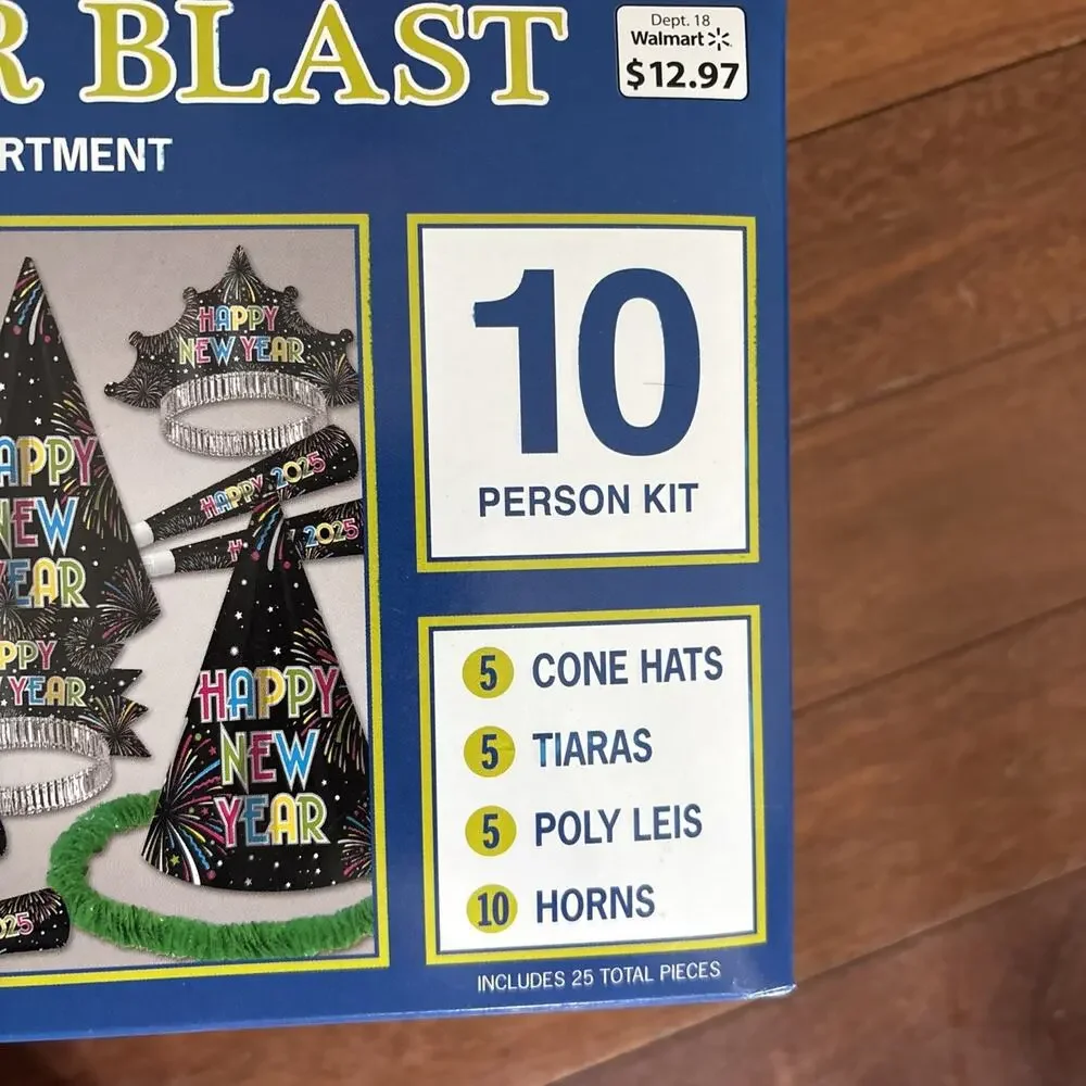 New Years Eve Day Party Supplies Decorations Kit Birthday Hat Lot X2 Tiara Horn